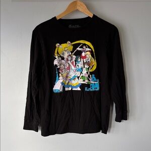 Sailor Moon Graphic Long Sleeve Tee Women’s Small 100% Cotton Y2K Anime
